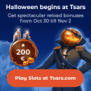 Multiple Halloween treats now await at the online casino Tsars
